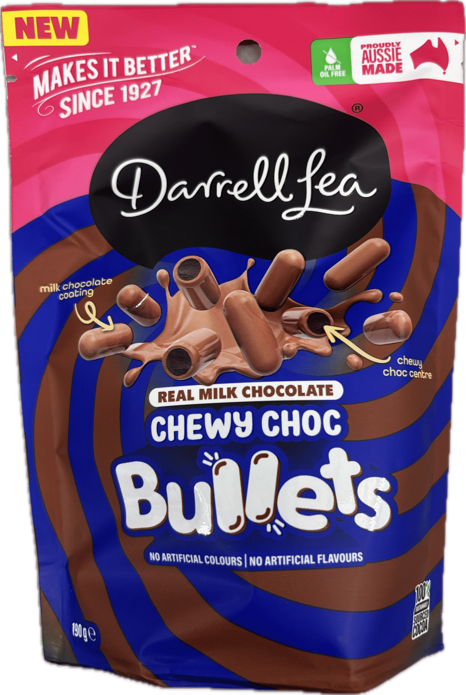 Darrell Lea Chewy Choc Bullets 190g